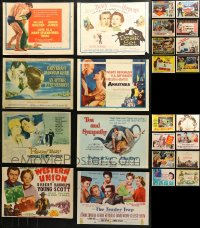 3s0356 LOT OF 34 TRIMMED TITLE CARDS 1950s great images from a variety of different movies!