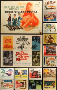 3s0677 LOT OF 20 UNFOLDED HALF-SHEETS 1950s-1960s great images from a variety of movies!