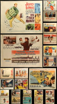 3s0669 LOT OF 25 UNFOLDED HALF-SHEETS 1950s-1960s great images from a variety of movies!