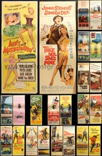 3s0640 LOT OF 25 MOSTLY UNFOLDED INSERTS 1940s-1960s great images from a variety of movies!