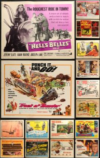 3s0679 LOT OF 20 MOSTLY FORMERLY FOLDED MOSTLY 1960S HALF-SHEETS 1960s great movie images!