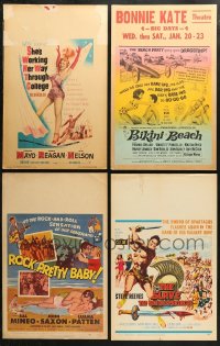 3s0041 LOT OF 8 WINDOW CARDS 1950s-1960s great images from a variety of different movies!
