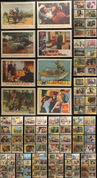 3s0304 LOT OF 136 INDIVIDUALLY BAGGED 1960S LOBBY CARDS 1960s incomplete sets from a variety of movies!