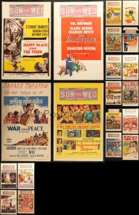 3s0034 LOT OF 24 WINDOW CARDS 1950s great images from a variety of different movies!