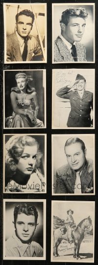 3s0499 LOT OF 8 5X7 FAN PHOTOS 1940s Montgomery Clift, Ginger Rogers, Mickey Rooney, Bob Hope!