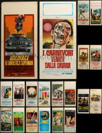 3s0619 LOT OF 21 FORMERLY FOLDED ITALIAN LOCANDINAS 1960s-1970s a variety of movie images!