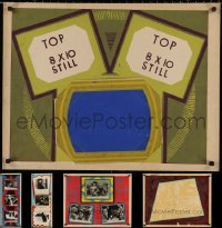 3s0730 LOT OF 6 UNFOLDED 22X28 AND 14X36 PRINTED BACKGROUNDS 1940s-1960s creative way to display!