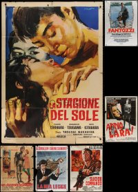 3s0455 LOT OF 6 FOLDED ITALIAN ONE-PANELS 1950s-1970s great images from a variety of movies!