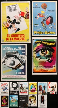 3s0467 LOT OF 15 UNCUT SPANISH 4PG PRESSBOOKS 1960s-1980s great images from a variety of movies!