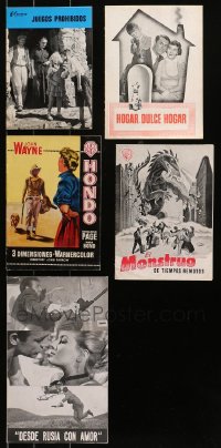 3s0470 LOT OF 5 UNCUT SPANISH PRESSBOOKS 1950s-1970s great images from a variety of movies!