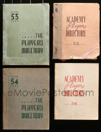 3s0408 LOT OF 4 1949 ACADEMY PLAYERS DIRECTORY SOFTCOVER BOOKS 1949 filled with information!