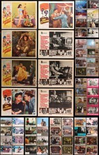 3s0336 LOT OF 75 LOBBY CARDS 1940s-1970s incomplete sets from a variety of different movies!