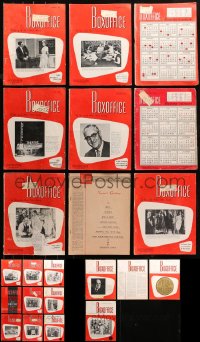 3s0428 LOT OF 22 BOX OFFICE EXHIBITOR MAGAZINES 1961-1966 filled with movie images & info!