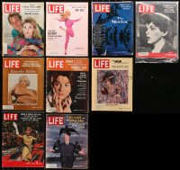 3s0437 LOT OF 9 LIFE MAGAZINES WITH MOVIE STAR COVERS 1950s-1970s includes Marilyn Monroe issue!
