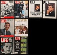 3s0438 LOT OF 8 PRESIDENT KENNEDY MOSTLY LIFE MAGAZINES 1950s-1980s John F. Kennedy cover stories!