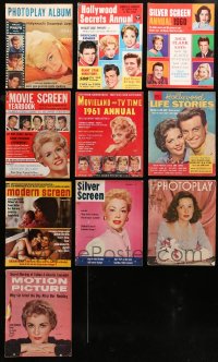 3s0434 LOT OF 10 MOVIE MAGAZINES 1940s-1970s filled with great images & articles!