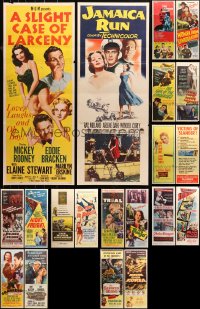 3s0643 LOT OF 24 FORMERLY FOLDED INSERTS 1940s-1950s great images from a variety of movies!