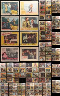 3s0290 LOT OF 159 INDIVIDUALLY BAGGED 1950S LOBBY CARDS 1950s a variety of incomplete sets!