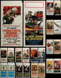 3s0618 LOT OF 22 FORMERLY FOLDED ITALIAN LOCANDINAS 1960s-1970s a variety of movie images!