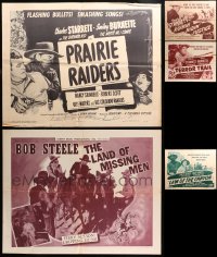 3s0705 LOT OF 9 FORMERLY FOLDED B-WESTERN HALF-SHEETS 1930s-1950s great cowboy movie images!