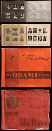 3s0117 LOT OF 2 GERMAN CIGARETTE CARD ALBUMS 1930s movie star portraits including Charlie Chaplin!