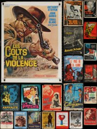 3s0756 LOT OF 20 FORMERLY FOLDED 23X32 FRENCH POSTERS 1950s-1970s a variety of movie images!