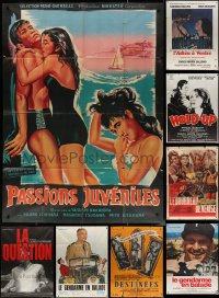 3s0045 LOT OF 10 FOLDED FRENCH ONE-PANELS 1950s-1970s great images from variety of different movies!