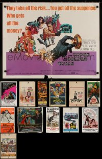 3s0123 LOT OF 14 FOLDED U.S. POSTERS 1950s-1980s great images from a variety of movies!