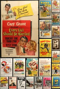 3s0191 LOT OF 63 FOLDED ONE-SHEETS 1950s-1980s great images from a variety of different movies!