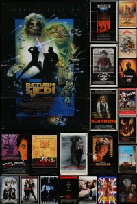 3s0180 LOT OF 75 FOLDED ONE-SHEETS 1980s-1990s great images from a variety of different movies!