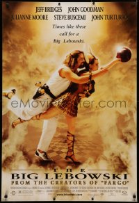 3t0767 BIG LEBOWSKI 1sh 1998 Coen Bros cult classic, Jeff Bridges bowling w/Julianne Moore!