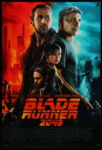 3t0776 BLADE RUNNER 2049 int'l advance DS 1sh 2017 more colorful montage image of Ford and Gosling!