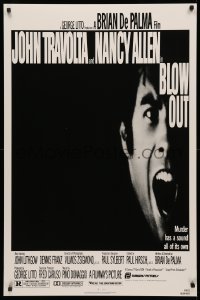 3t0779 BLOW OUT 1sh 1981 John Travolta, Brian De Palma, murder has a sound all of its own!