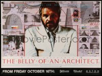 3t0182 BELLY OF AN ARCHITECT advance British quad 1987 Peter Greenaway, cool image of Brian Dennehy!