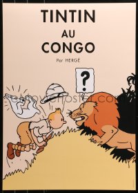 3t0584 TINTIN 20x28 Belgian commercial poster 2019 Herge's classic character, Tintin au Congo!