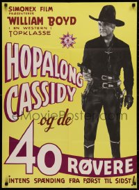 3t0127 FORTY THIEVES Danish R1950s cowboy William Boyd as Hopalong Cassidy!