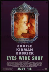 3t0842 EYES WIDE SHUT DS advance 1sh 1999 Kubrick, Tom Cruise & Nicole Kidman reflected in mirror!
