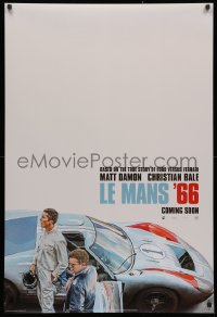 3t0852 FORD V FERRARI int'l teaser DS 1sh 2019 Bale, Damon, the American dream, Le Mans '66!