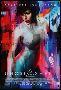 3t0861 GHOST IN THE SHELL advance DS 1sh 2017 Scarlett Johanson as Major, Beat Takeshi Kitano!