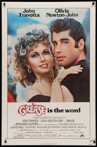 3t0875 GREASE 1sh 1978 c/u of John Travolta & Olivia Newton-John in a most classic musical!