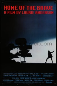 3t0898 HOME OF THE BRAVE 1sh 1986 Laurie Anderson in concert, cool silhouette image!