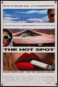 3t0901 HOT SPOT DS 1sh 1990 cool close up smoking & Cadillac image, directed by Dennis Hopper!