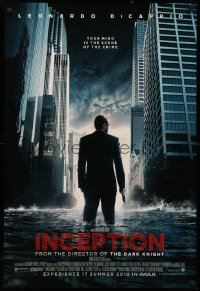 3t0908 INCEPTION IMAX advance DS 1sh 2010 Christopher Nolan, Leonardo DiCaprio standing in water!