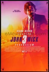 3t0937 JOHN WICK CHAPTER 3 advance DS 1sh 2019 Keanu Reeves in the title role as John Wick!