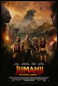 3t0939 JUMANJI: WELCOME TO THE JUNGLE int'l advance DS 1sh 2017 Johnson, Black, different image!