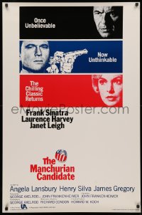 3t0983 MANCHURIAN CANDIDATE 1sh R1988 Frank Sinatra, Janet Leigh, directed by John Frankenheimer!