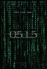 3t0990 MATRIX RELOADED holofoil teaser 1sh 2003 Keanu Reeves, free your mind on 05.15!