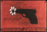 3t0264 ACT OF VENGEANCE Polish 26x38 1988 Charles Bronson, art of pistol with flower by Stasys!