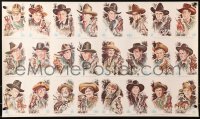 3t0719 COWBOY KINGS OF WESTERN FAME postcard 1973 John Wayne and many more top stars!