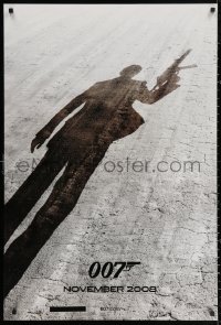 3t1039 QUANTUM OF SOLACE teaser DS 1sh 2008 Daniel Craig as James Bond, cool shadow image!